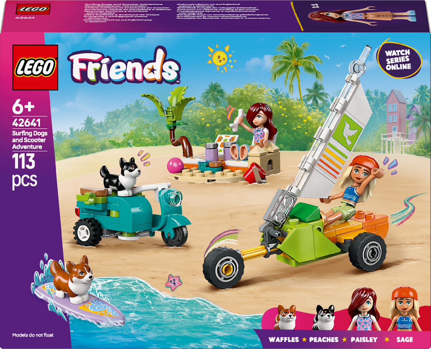 LEGO Surf &amp; Scooter Fun with the Puppies 42641 Friends (Pre-Order: January 2025)