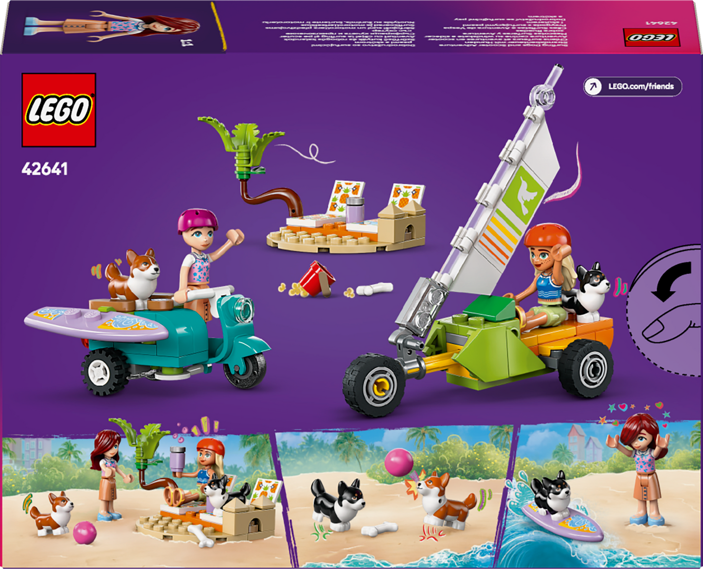 LEGO Surf &amp; Scooter Fun with the Puppies 42641 Friends (Pre-Order: January 2025)