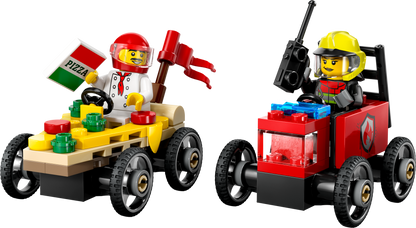 LEGO Race Car Package: Pizza Van vs Fire Truck 60458 City