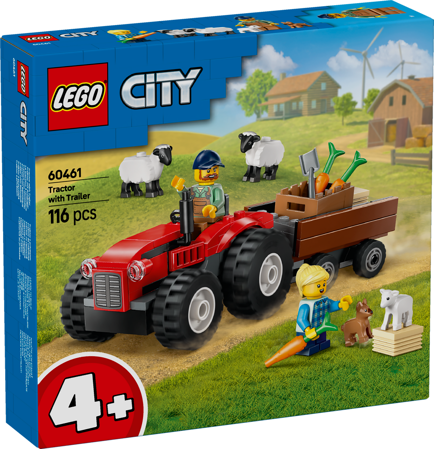 LEGO 60461 Red Farm Tractor with Trailer