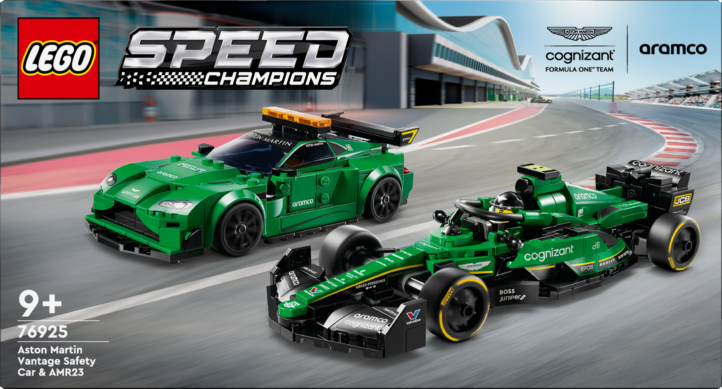 LEGO Aston Martin safety car and AMR23 76925 Speedchampions