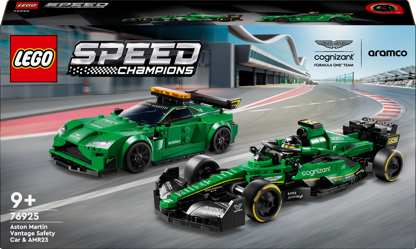 LEGO Aston Martin safety car and AMR23 76925 Speedchampions