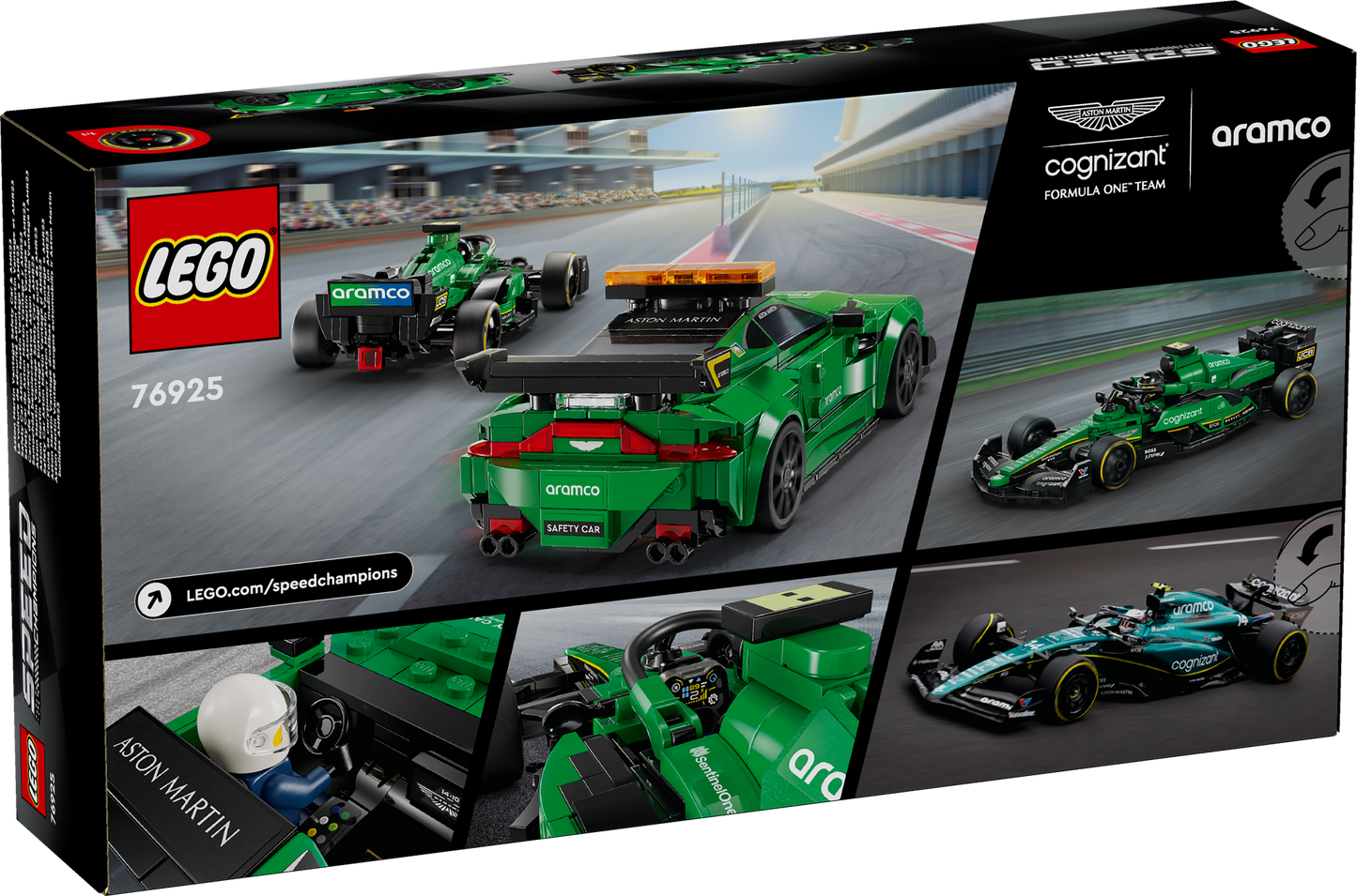 LEGO Aston Martin safety car and AMR23 76925 Speedchampions