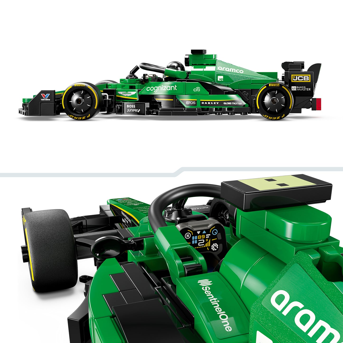 LEGO Aston Martin safety car and AMR23 76925 Speedchampions