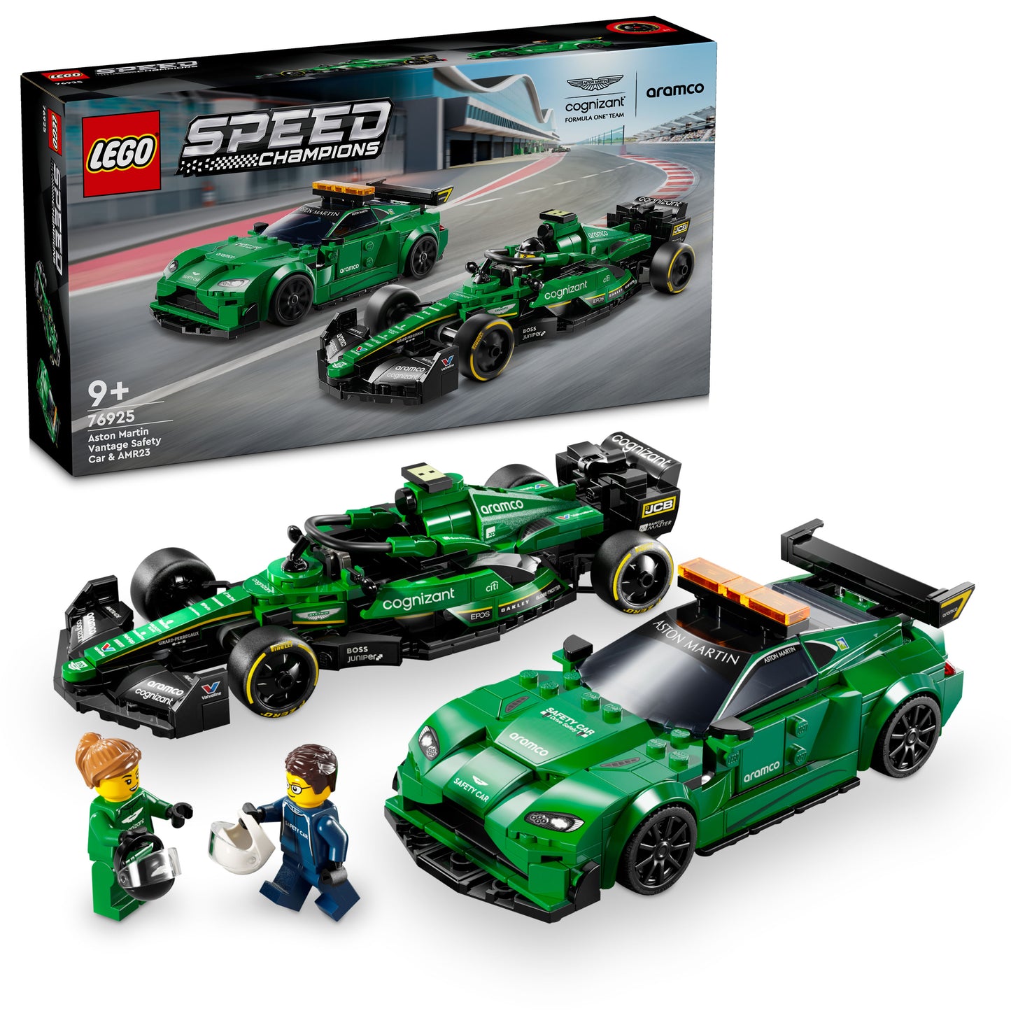 LEGO Aston Martin safety car and AMR23 76925 Speedchampions