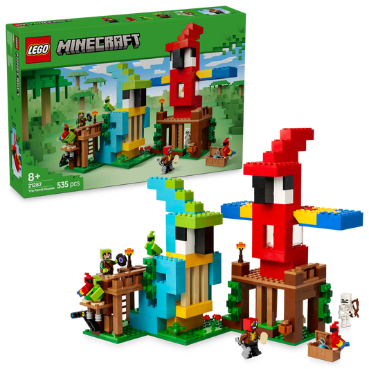 LEGO De papegaaienhuizen 21282 Minecraft