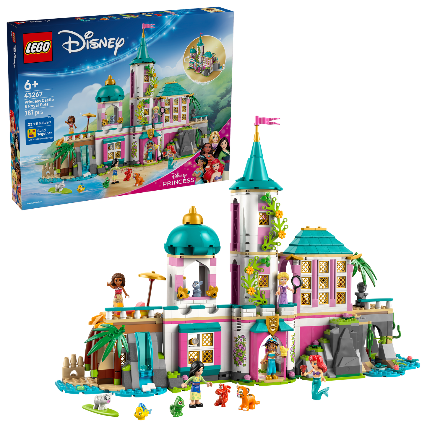 LEGO Prinsessenkasteel en koninklijke huisdieren 43267 Disney (Pre-Order: juni)