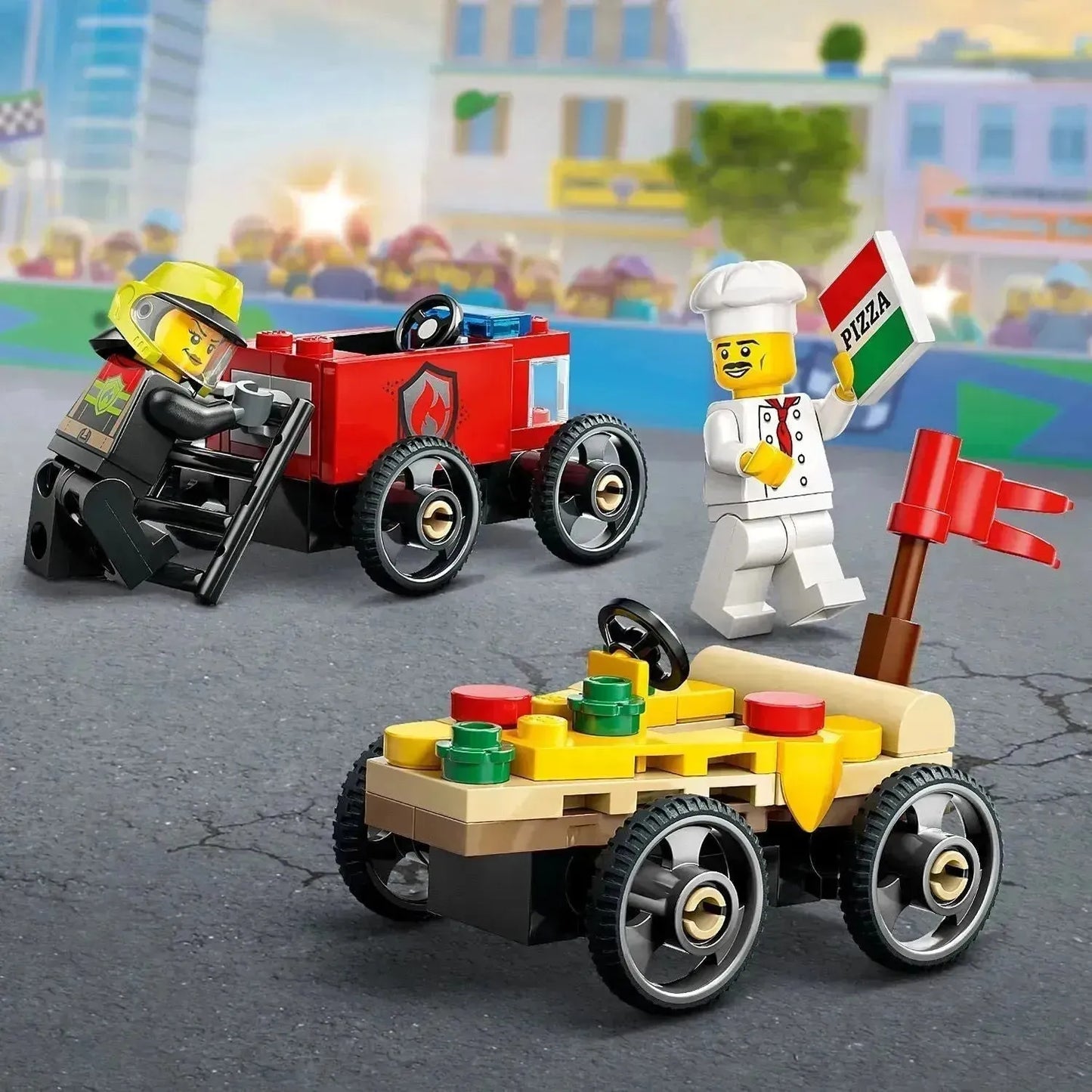 LEGO Race Car Pack: Pizza Van vs Fire Truck 60458 City (Pre-Order: January 2025)