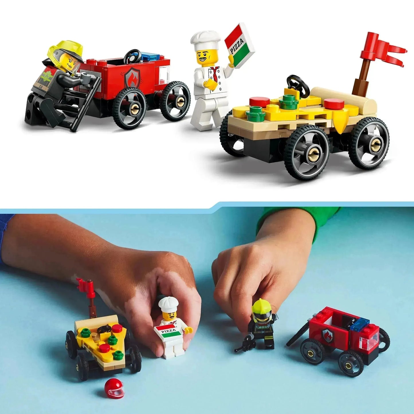 LEGO Race Car Pack: Pizza Van vs Fire Truck 60458 City (Pre-Order: January 2025)