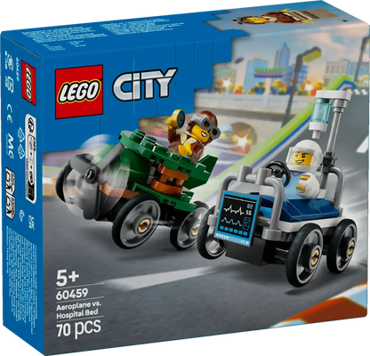 LEGO Race Car Pack: Airplane vs Hospital Bed 60459 City (Pre-Order: January 2025)