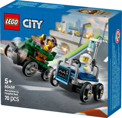 LEGO Race Car Pack: Airplane vs Hospital Bed 60459 City (Pre-Order: January 2025)