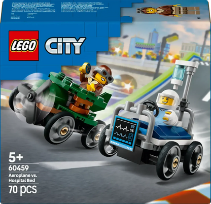 LEGO Race Car Pack: Airplane vs Hospital Bed 60459 City (Pre-Order: January 2025)