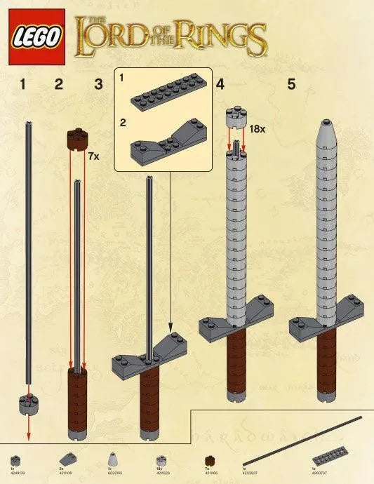 LEGO Sword LOTRSWORD The Lord of the Rings LEGO The Lord of the Rings @ 2TTOYS | Official LEGO shop😊🥰 LEGO €. 5.99